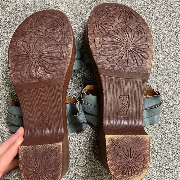 BOC by Born Jillian Block Heel Double Strap Slide Sandal blue Clog Womens 9 M - Picture 6 of 7